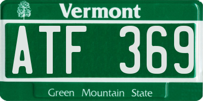 VT license plate ATF369