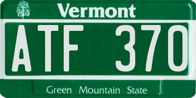 VT license plate ATF370
