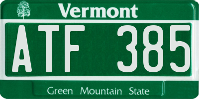 VT license plate ATF385