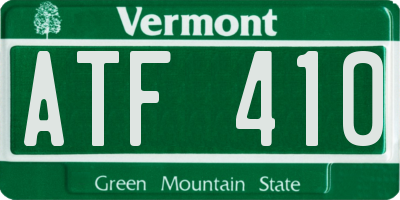 VT license plate ATF410