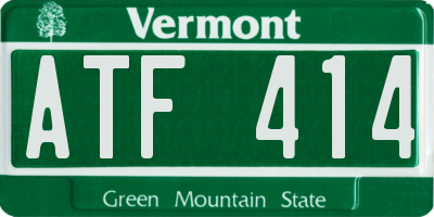 VT license plate ATF414