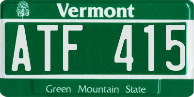 VT license plate ATF415