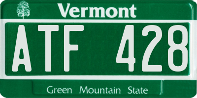 VT license plate ATF428