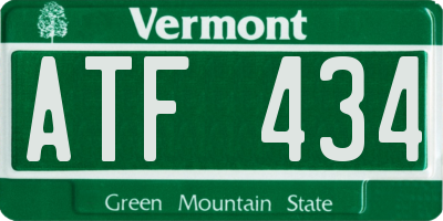 VT license plate ATF434