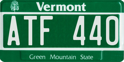 VT license plate ATF440