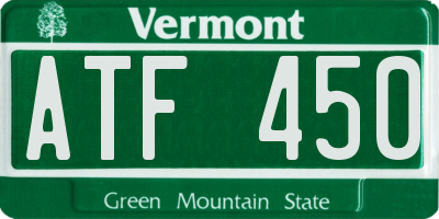 VT license plate ATF450