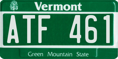 VT license plate ATF461