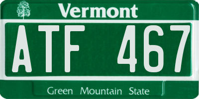 VT license plate ATF467