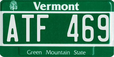 VT license plate ATF469