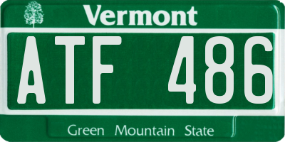 VT license plate ATF486