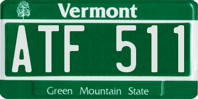 VT license plate ATF511