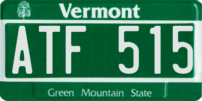 VT license plate ATF515