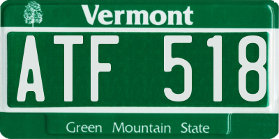VT license plate ATF518