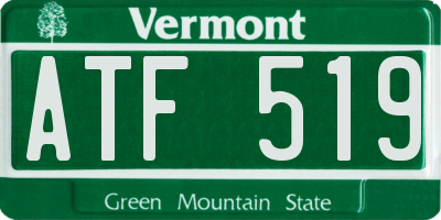 VT license plate ATF519