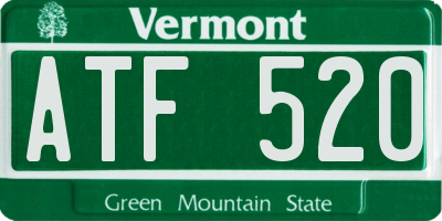 VT license plate ATF520