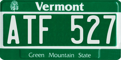 VT license plate ATF527