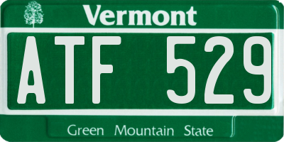 VT license plate ATF529