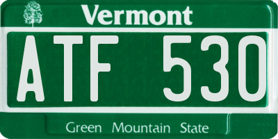 VT license plate ATF530