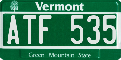 VT license plate ATF535