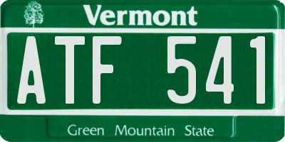 VT license plate ATF541