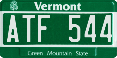VT license plate ATF544