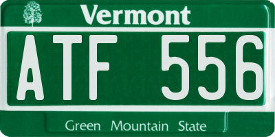 VT license plate ATF556