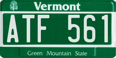 VT license plate ATF561