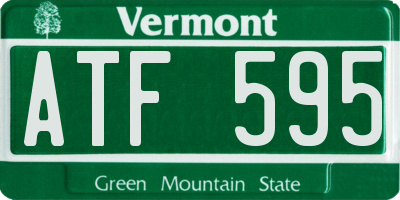 VT license plate ATF595