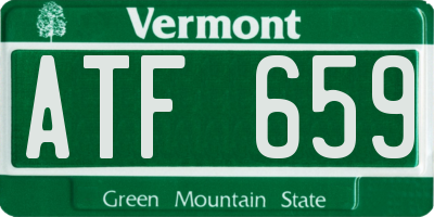 VT license plate ATF659