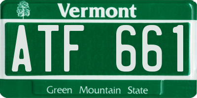 VT license plate ATF661