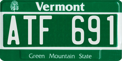VT license plate ATF691