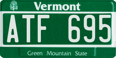 VT license plate ATF695