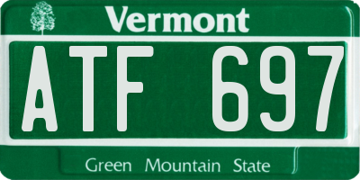 VT license plate ATF697