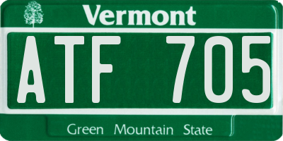 VT license plate ATF705