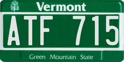 VT license plate ATF715