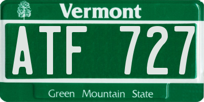 VT license plate ATF727