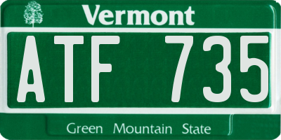 VT license plate ATF735