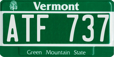 VT license plate ATF737