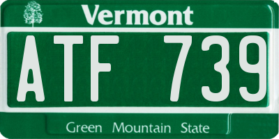 VT license plate ATF739