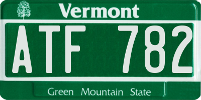 VT license plate ATF782