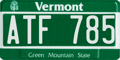VT license plate ATF785