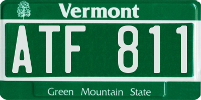 VT license plate ATF811