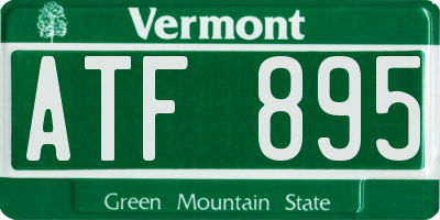 VT license plate ATF895