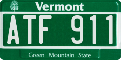 VT license plate ATF911