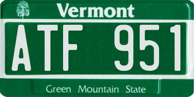 VT license plate ATF951