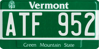 VT license plate ATF952