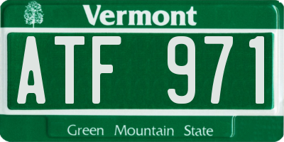 VT license plate ATF971