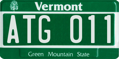VT license plate ATG011