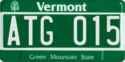 VT license plate ATG015