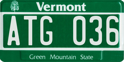 VT license plate ATG036